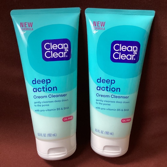 Clean & Clear Deep Action Cream Cleanser Bundle 6.5 fl oz/192 ml each - Picture 1 of 5